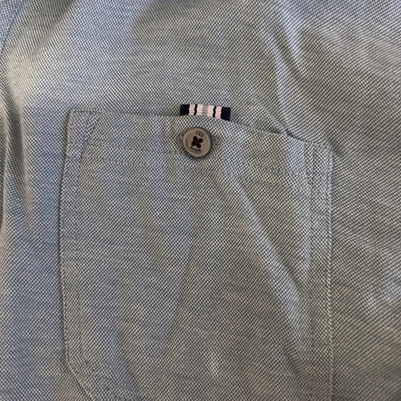 Ted Baker Slate Blue Polo Shirt - Picture 3 of 7